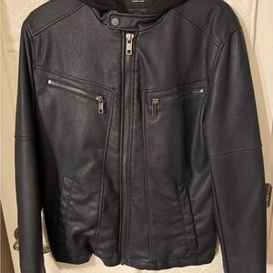 Andrew Marc Midnight Faux Leather Jacket